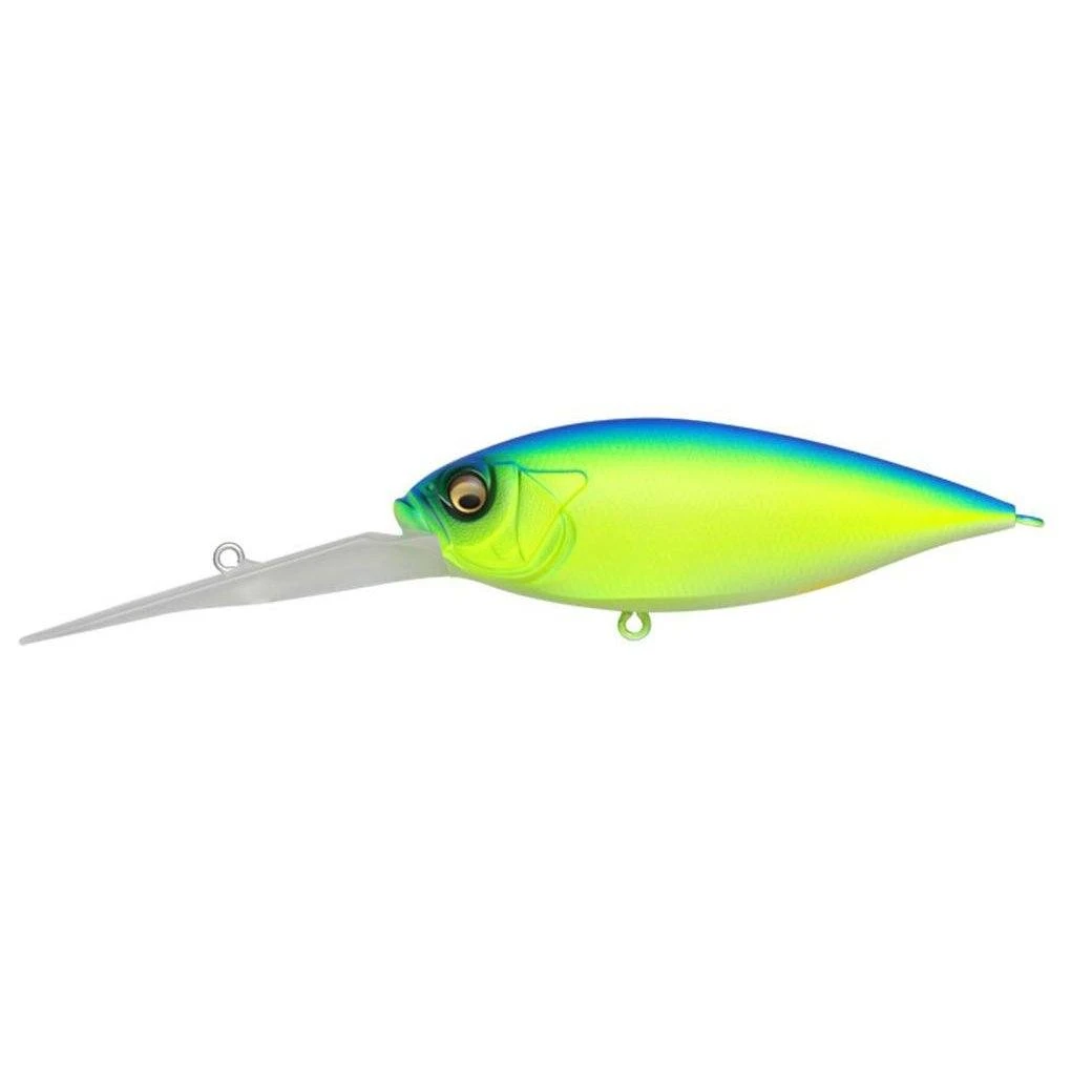 Megabass Deep-Six Crankbait Blue Back Matte Chartreuse